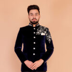 Regal Zari Velvet Bandhgala Suit