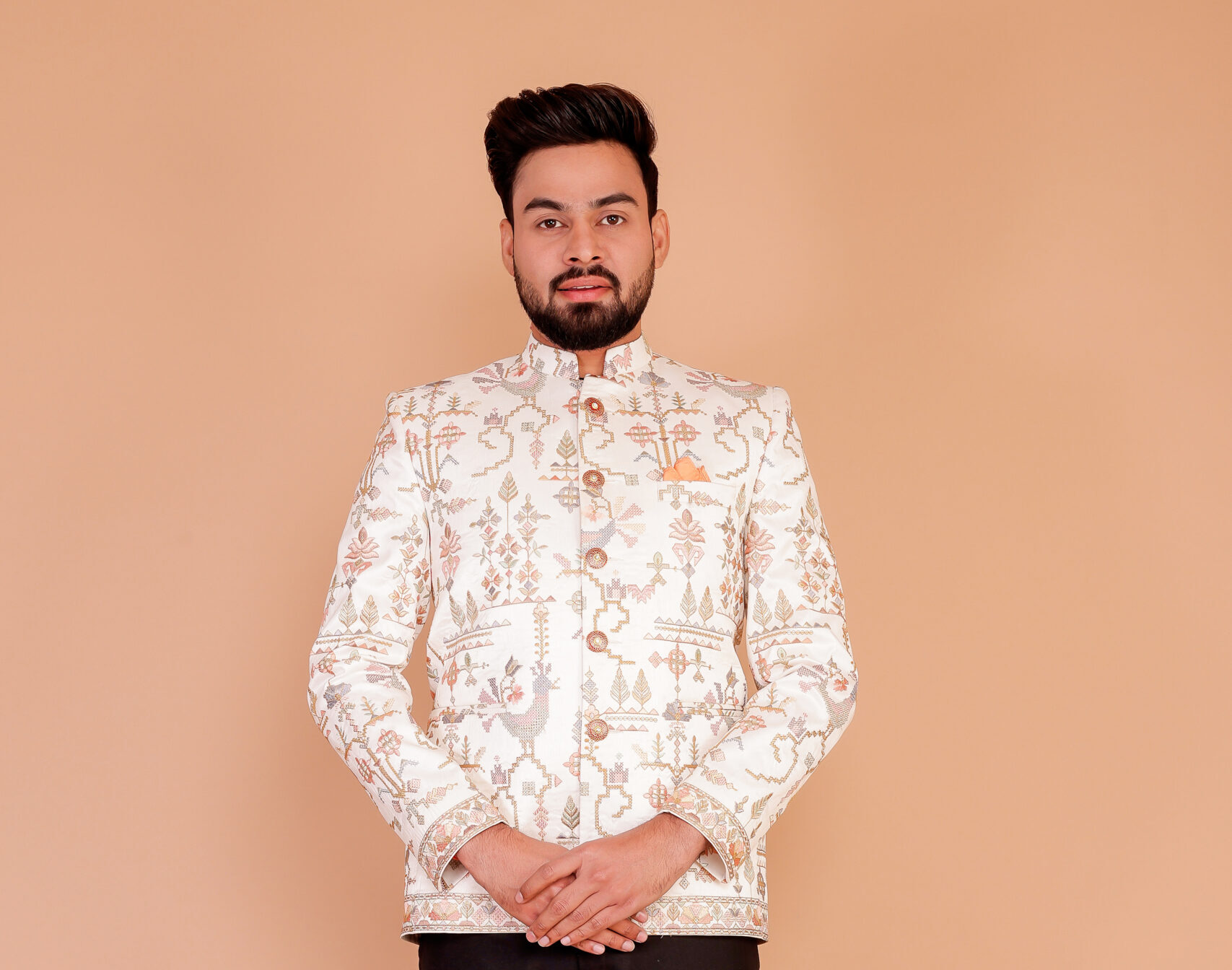 Full Embroidered Men's Suit – Premium Ethnic Wear