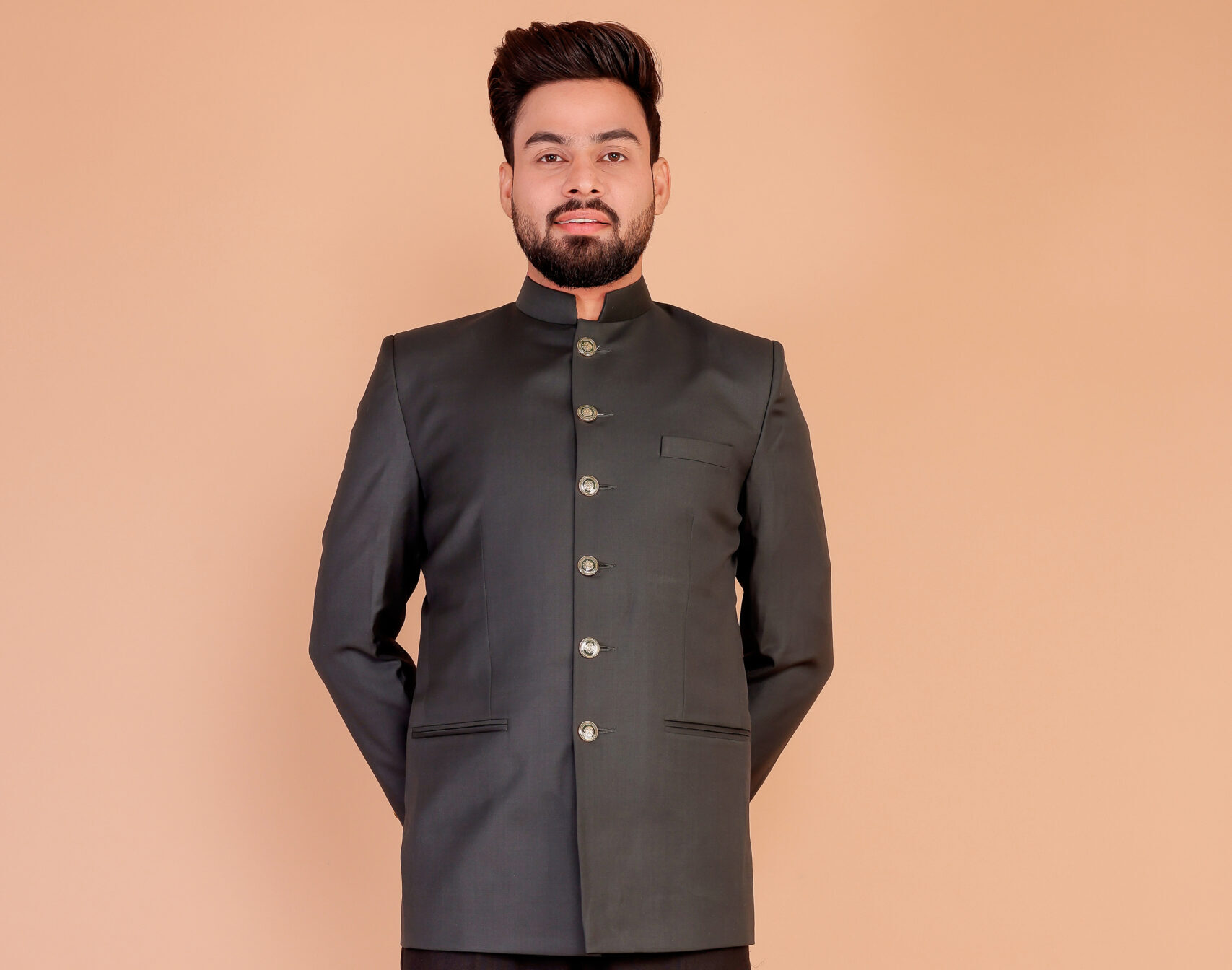 Traditional Bandhgala Suit for Weddings and Celebrations - Image 7