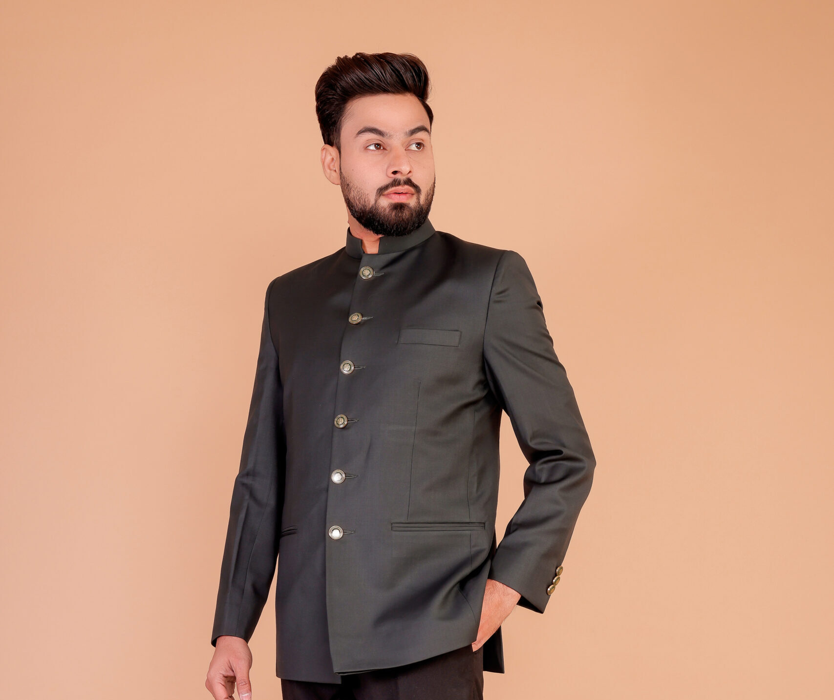 Traditional Bandhgala Suit for Weddings and Celebrations - Image 5